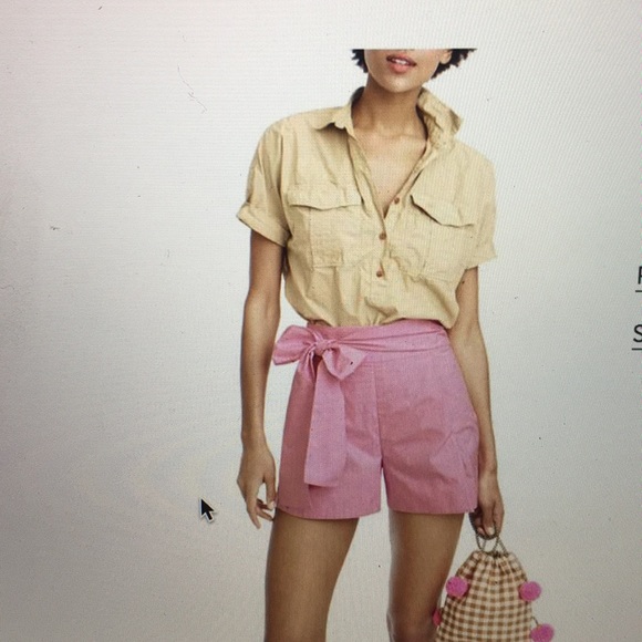 j crew tie waist shorts